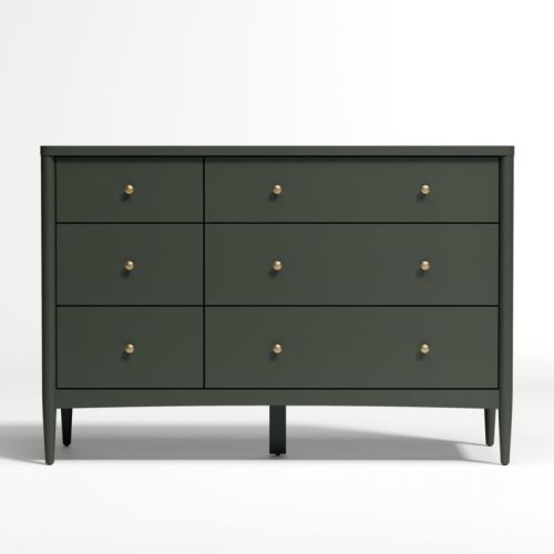Hampshire White Wood 6-Drawer Kids Dresser