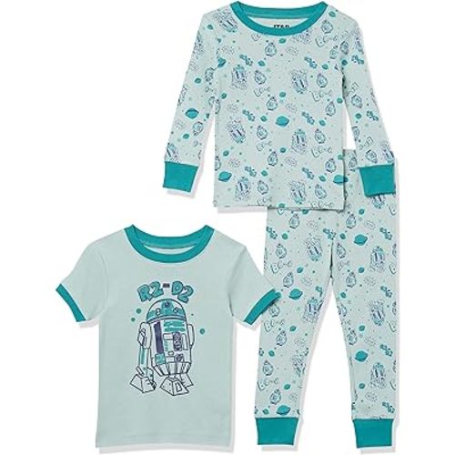 Amazon Essentials Disney | Marvel | Star Wars Boys and Toddlers' Snug-Fit Cotton Pajama Sleepwear Sets, Multipacks