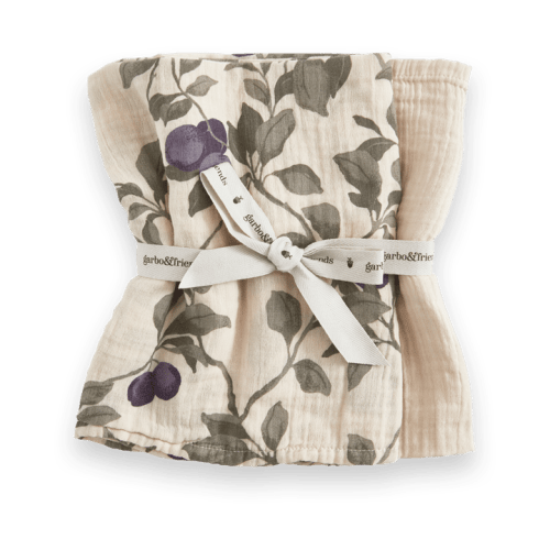 Plum muslin blanket small 2 pieces from Garbo&Friends - NordicNest.com