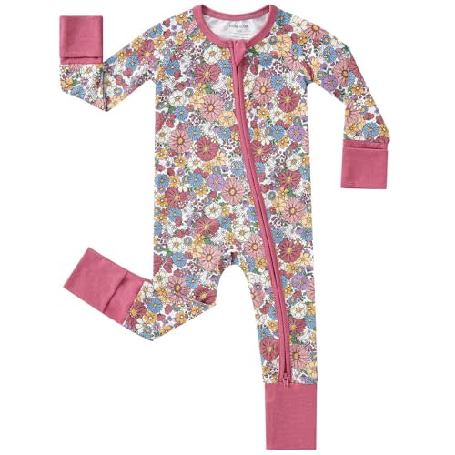 pureborn Baby Infant Boys Girls Zipper Sleeper Snug Fit Viscose from Bamboo Pajamas 0-24 Months