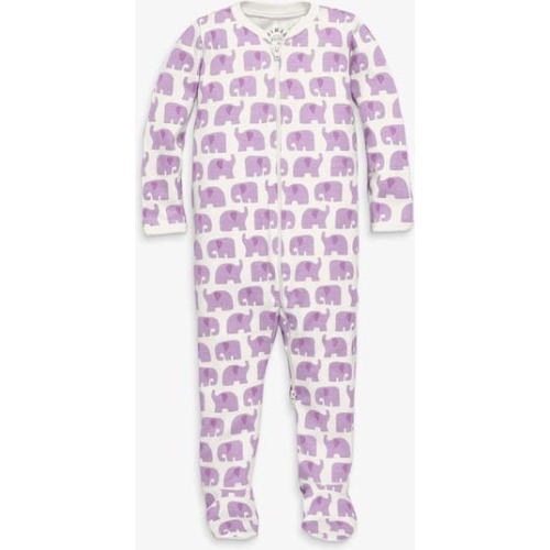 Baby Organic Animal Friends Zip Footie, 0-3M