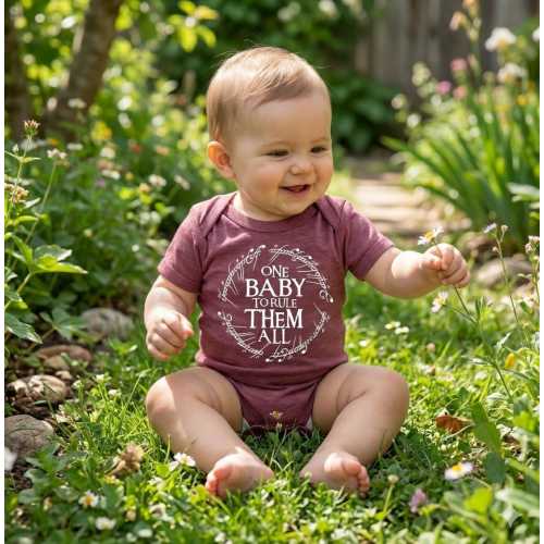 One Baby to Rule Them All Bodysuit, Lotr First Birthday Onesie, One Year Baby Birthday Party Gift, Tolkien New Dad Gift, Lotr Baby Outfit,