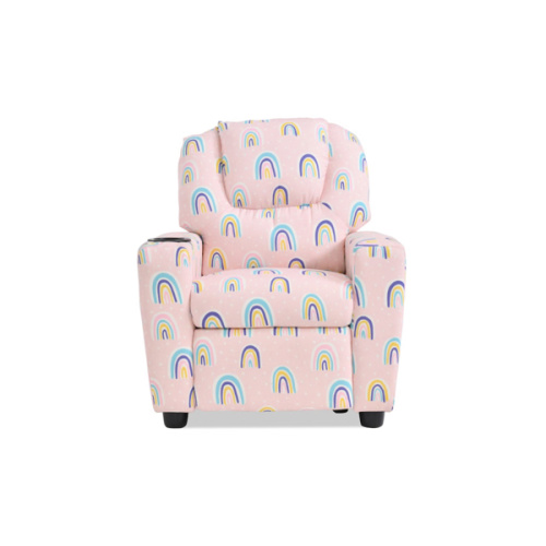 Wee-Cliner Pink & Pastel Rainbow Manual Kids Recliner