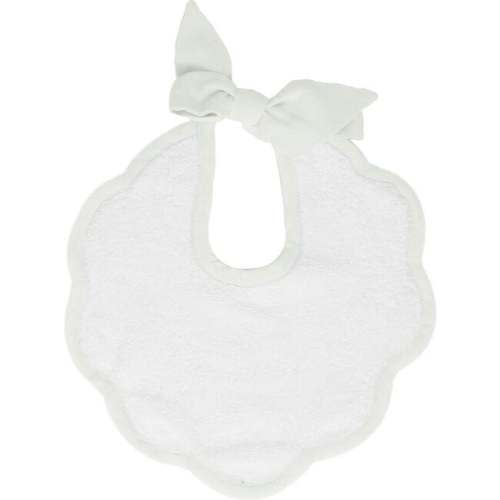 Scalloped Bib, French Grey - Louelle. | Maisonette