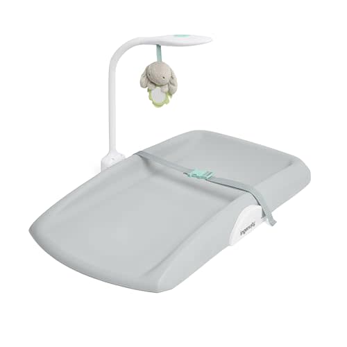 Ingenuity Day & Night Sylvi Baby Changing Pad - Includes Nightlight with Red Light Option to Promote Better Sleep, Easy to Wipe Clean, Ages 0M+