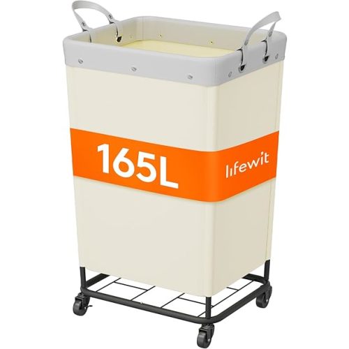 165L Laundry Basket with Wheels