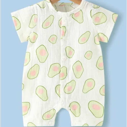 Baby Newborn Multicolor Floral Gauze Romper