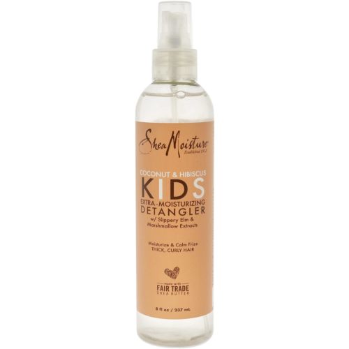 SheaMoisture Kids Extra Moisturizing Detangler Coconut and Hibiscus for Curly Hair Hair Care Product with Shea Butter 8 oz
