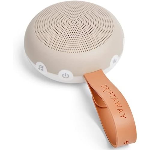 ergoPouch Drift Away Portable White Noise Machine, Taupe – 7 Soothing Sounds, Adjustable LED Light, USB Rechargeable, Up to 48 Hours Battery Life – Promotes Deep, Restorative Sleep for Babies and Adults.