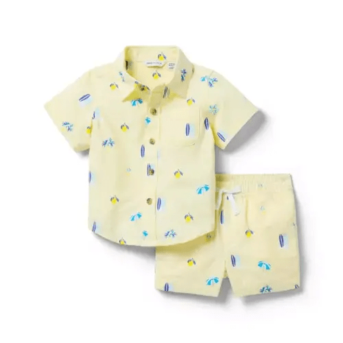 Baby Light Yellow Summer Icon The Cabana Matching Baby Set by Janie and Jack