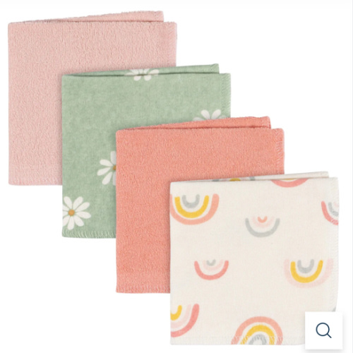 4-Pack Baby Girls Rainbow Terry Washcloths – Gerber Childrenswear