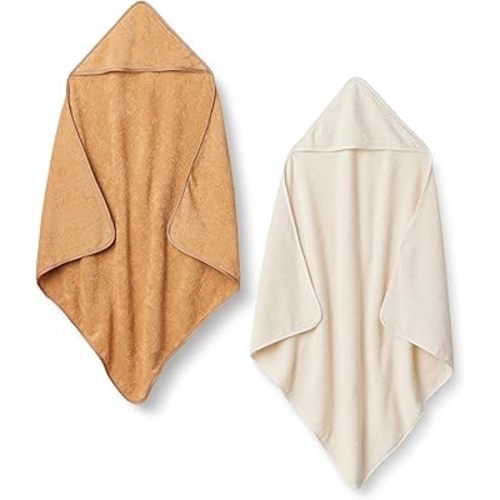 Amazon Essentials x Sofia Grainge Unisex Babies' Hooded Bath Towel, Pack of 2