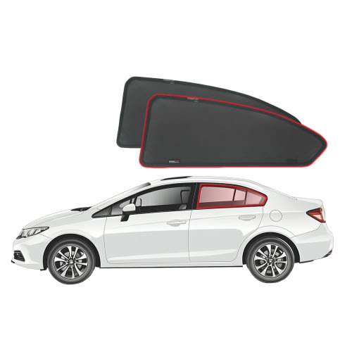 Honda Civic Sedan 9th Gen Rear Door Car Window Sun Shades (FG; 2012-2015)