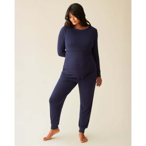CozyKnit Nursing Pajama & Lounge Set | Navy - Kindred Bravely