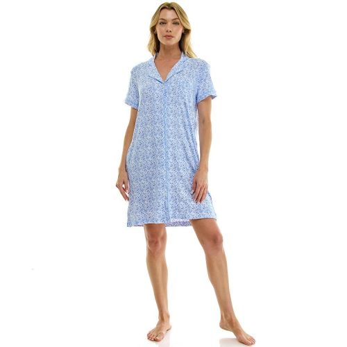 Women's Croft & Barrow® Notch Collar Short Sleeve Gown
