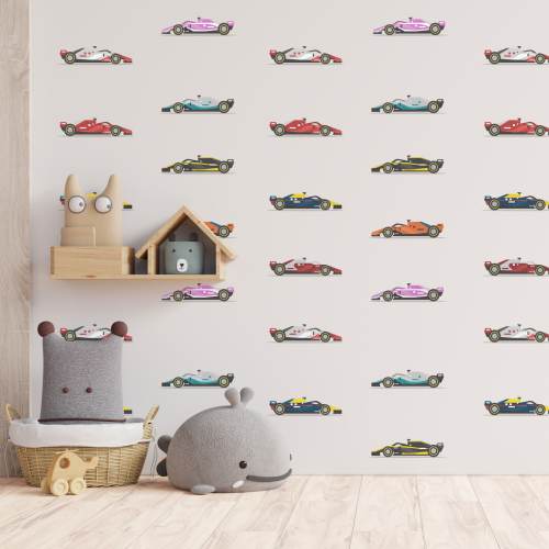 Racing Cars Vinyl Wall Art Stickers Decals Kids Room Children's Bedroom