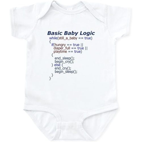 CafePress Basic Baby Logic Onesie Body Suit Cute Infant Bodysuit Baby Romper