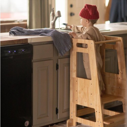 HARPPA Nordo | Safe & Stable Montessori Toddler Kitchen Wooden Tower - Perfect for Cooking & Learning, Counter Helper, Kitchen Tower, Gift for 2 Year Old