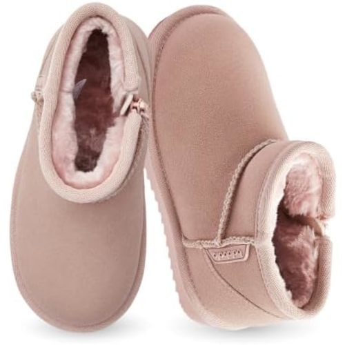 Balabala Boys & Girls Classic Snow Boots, Warm, Suede, Water-Resistant