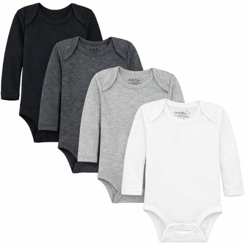 123 Bear Baby Cotton Spandex Long-Sleeve bodysuits unisex boy girl