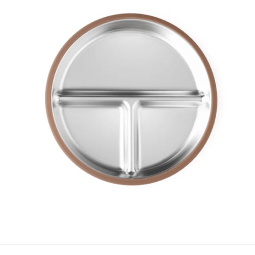 Stainless Steel Plate Set of 2 (Mocha Mousse & Sage Green)