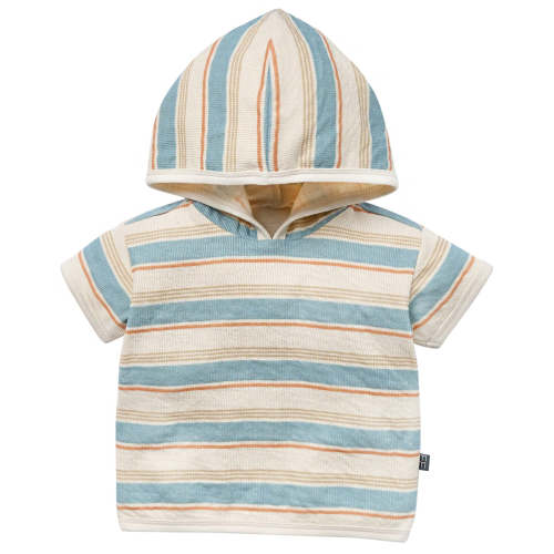 Baby Boys Beige Stripe Short Sleeve Hooded Top – Gerber Childrenswear