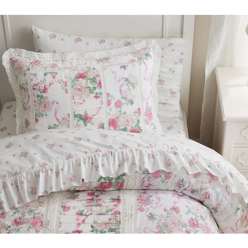 LoveShackFancy Cabbage Rose Quilt | Pottery Barn Kids