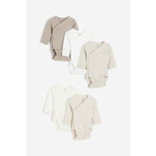 5-PACK COTTON WRAPOVER BODYSUITS