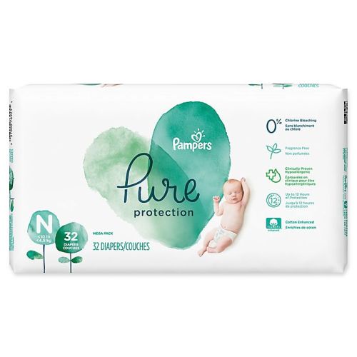 Pampers® Pure Protection 32-Count Size 0 Disposable Pack Diapers
