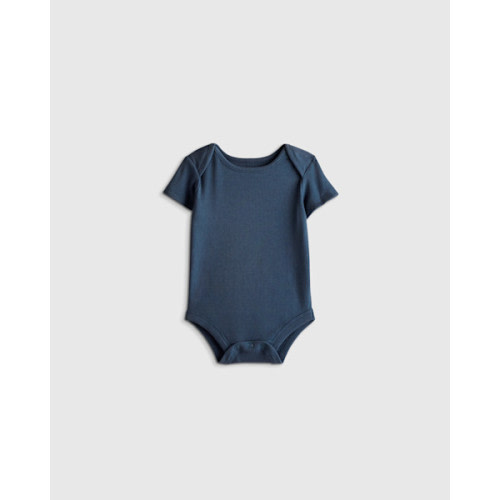 Softest Rib Short Sleeve Bodysuit in Mushroom