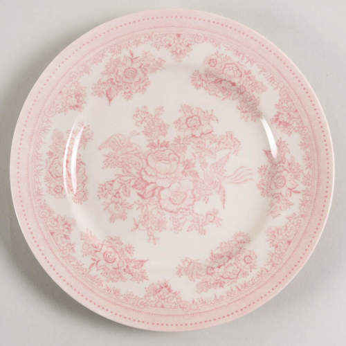 Asiatic Pheasants Pink Dessert/Pie Plate by Burgess & Leigh
