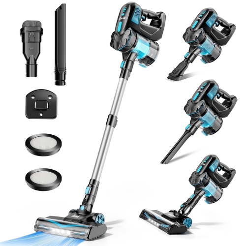 INSE Cordless Vacuum Cleaner, 6-in-1 Lightweight Stick Vacuum for Carpet, Hardwood Floor, Pet Hair