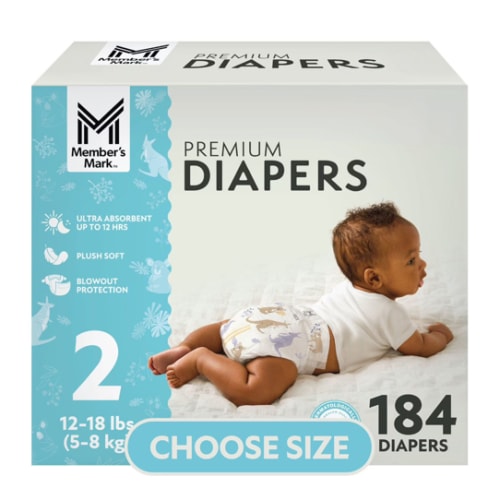 Member's Mark Premium Baby Diapers, Sizes Newborn - 8 - Samsclub.com