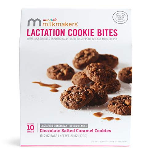 Munchkin® Milkmakers® Lactation Cookie Bites, Chocolate Salted Caramel, 10 Ct