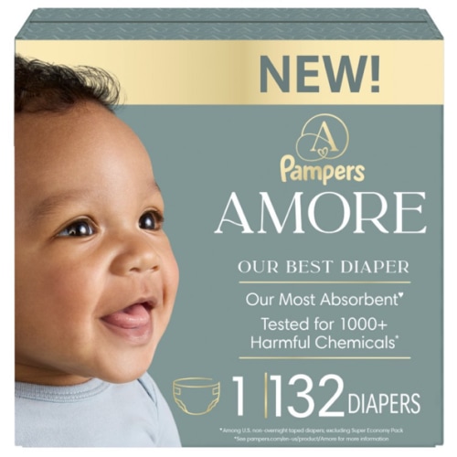 Pampers AMORE Diapers - 1 (82 Count)