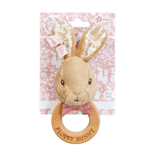 Flopsy Bunny Wooden Ring Rattle