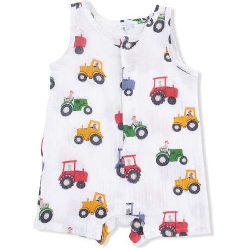 Tractor Friends, Sleeveless Shortie Romper - Angel Dear | Maisonette
