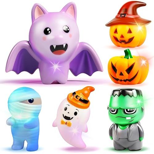 Light Up Halloween Pumpkin Bath Toys for Toddlers,Halloween Party Favors