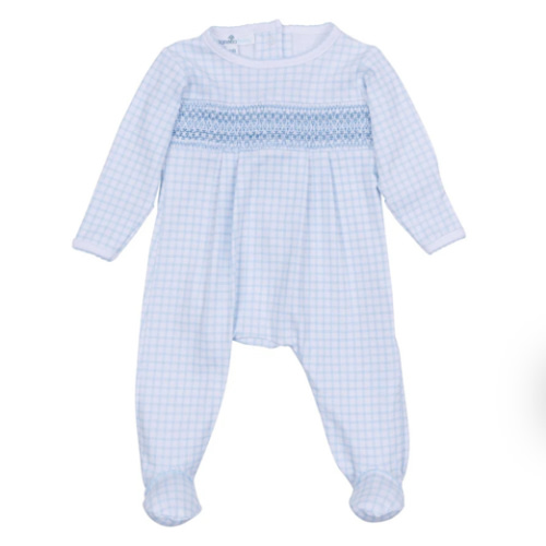 Peek-A-Boo Wishes Smocked Footie - Light Blue – Magnolia Baby