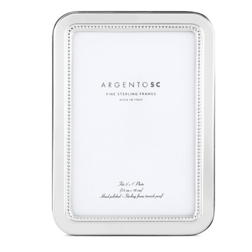 Argento Curved Inner Bead Sterling Silver Frame