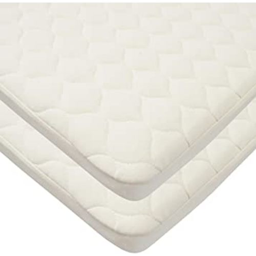 TL Care Waterproof Quilted Pack N Play Playard Size Fitted Mattress Cover Made with Organic Cotton Top Layer, Natural Color, 2 Pack