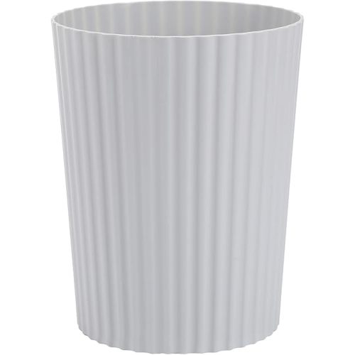 JiatuA Small Trash Can Plastic Wastebasket Round Garbage Container Bin for Bathroom, Kitchen, Bedroom, Home Office, College Dorm, Grey