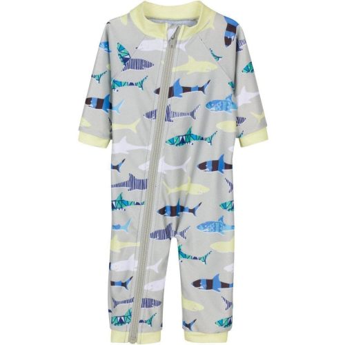 6-12 Months: SwimZip Boys' Long-Sleeve UPF 50+ Swimsuit for Baby, Toddler, & Little Boys