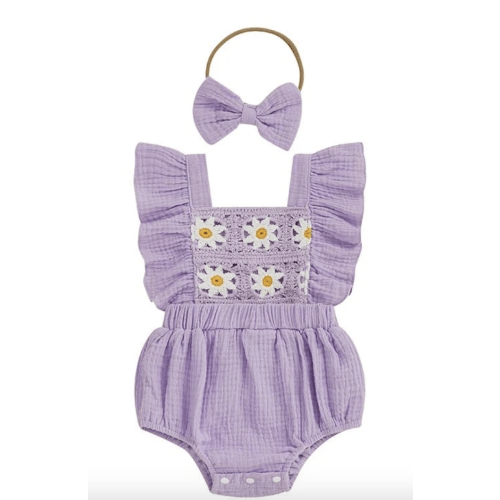 Crochet Daisy Romper