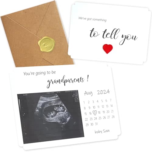 Pregnancy Announcement for Grandparents, Grandparents Baby Announcement Ideas Card, Sonogram Picture Pregnancy Announcement, First Time Grandparent Gift