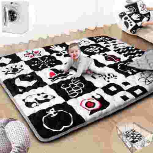 Beavtaens Baby Play Mat for Floor, Fits 71x59 Playpen, Super Soft, Non-Slip, for Ages 0-4 (Contrast)