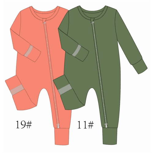 PatPat Baby Girl Pajamas Viscose from Bamboo 2-Way Zip Fold-Over Foot Cuffs 2Pack Baby Sleepers 18-24 Months