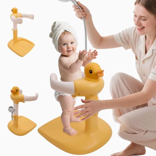 Adjustable Baby Shower Stand Support | Safety & Non-Slip Baby Bath Stand | Standing Bathtub for Infants 8-36 Months | Toddler Shower Support with 55 Lbs Capacity | Ideal Gift for Babies Bath