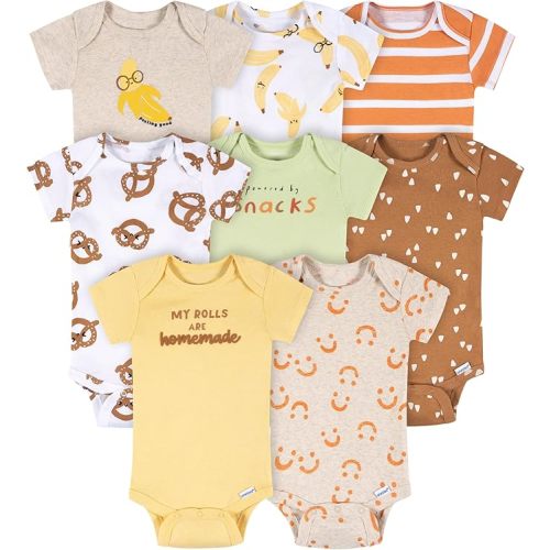 Onesies Brand unisex-baby 8-pack Short Sleeve Mix & Match Bodysuits 6-9 Months