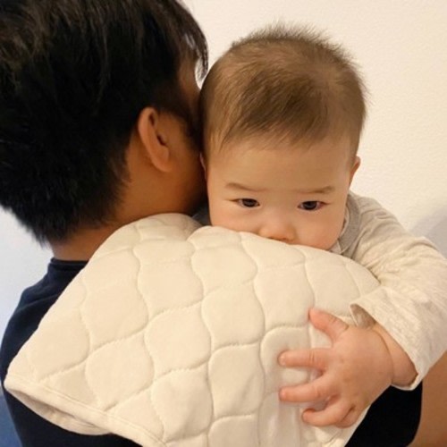 TL Care Waterproof Quilted Lap & Burp Pad Cover made with Organic Cotton Top Layer - 2pk - Natural